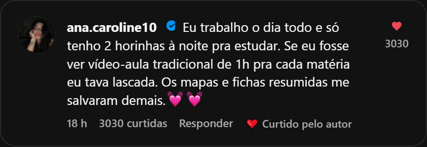 Depoimento Aluno 7 no Instagram